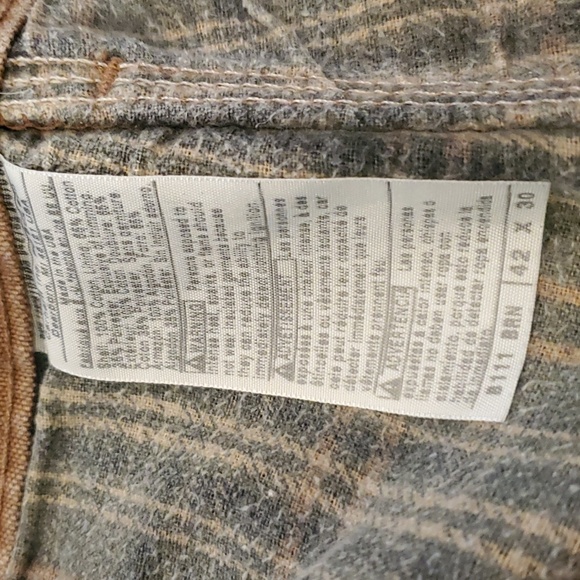 Men's well loved fleece lined Carhartt jeans 42x30 - Picture 2 of 3